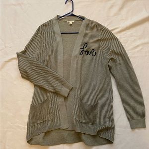 Gray XL Love cardigan